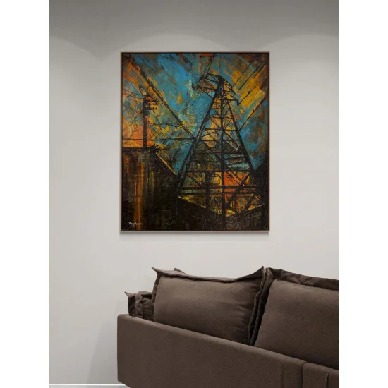 Enerjinin İskeleti Yağlı Boya Tablosu