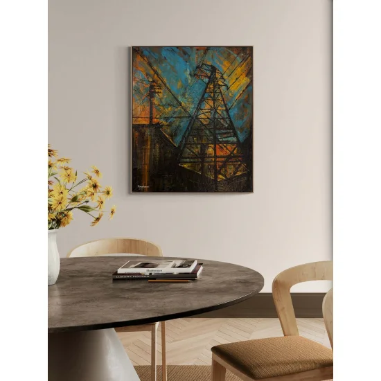 Enerjinin İskeleti Yağlı Boya Tablosu