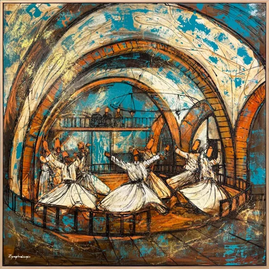 Whirling in the Mevlevi Lodge Oil Painting