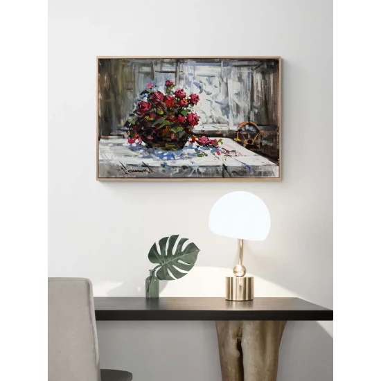 Gül Kokusunda Zaman Yağlı Boya Tablosu