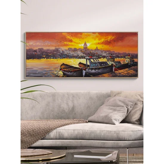 Silent Boats on the Bosphorus Oil Painting