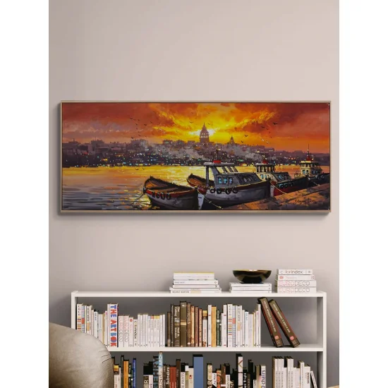 Silent Boats on the Bosphorus Oil Painting