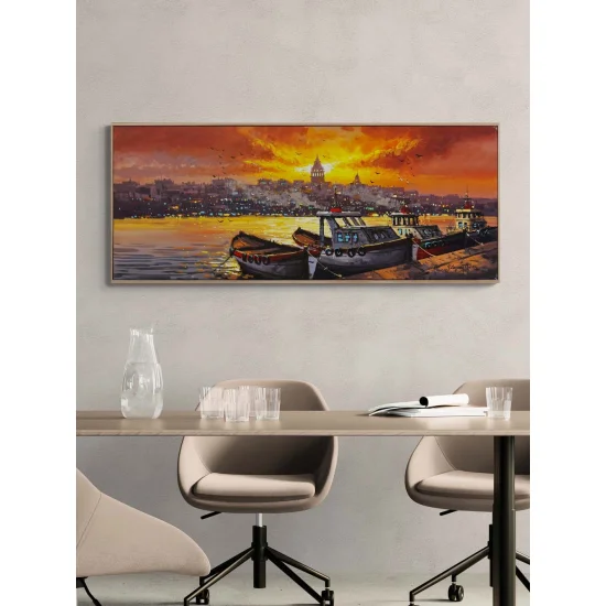 Silent Boats on the Bosphorus Oil Painting