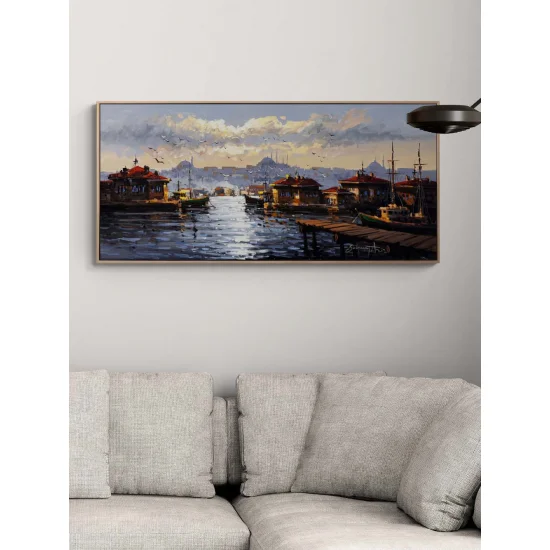 Boğazda Gün Başlarken Yağlı Boya Tablosu