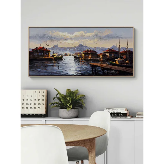 Boğazda Gün Başlarken Yağlı Boya Tablosu