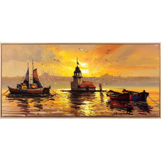 Kız Kulesi’nin Esintisi Yağlı Boya Tablosu