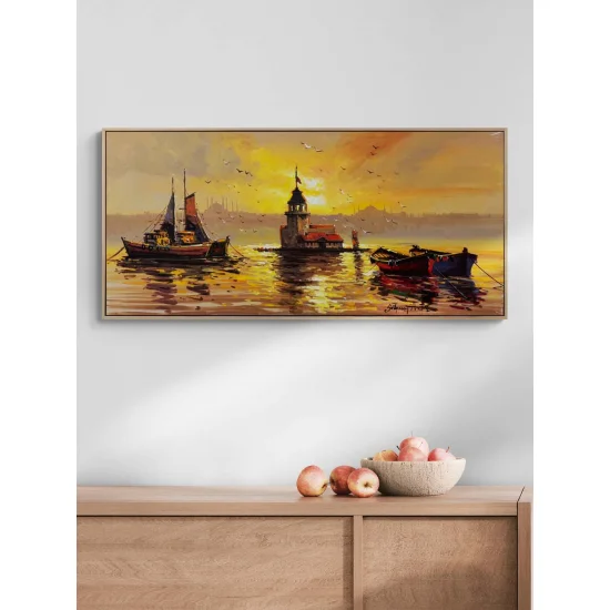 Kız Kulesi’nin Esintisi Yağlı Boya Tablosu