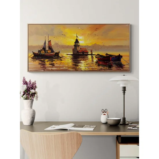 Kız Kulesi’nin Esintisi Yağlı Boya Tablosu