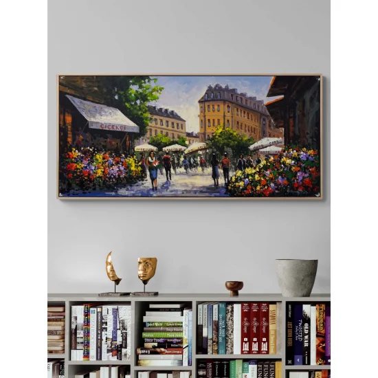 Çiçekçiden Gelen Huzur Yağlı Boya Tablosu