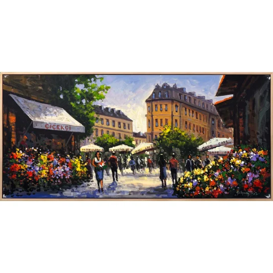 Çiçekçiden Gelen Huzur Yağlı Boya Tablosu