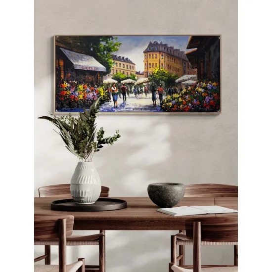 Çiçekçiden Gelen Huzur Yağlı Boya Tablosu