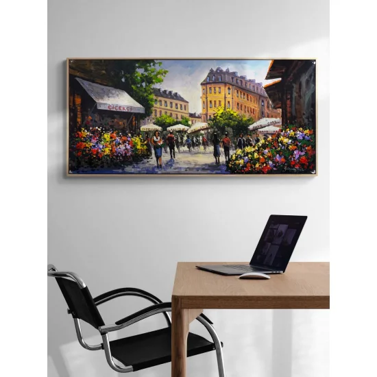 Çiçekçiden Gelen Huzur Yağlı Boya Tablosu