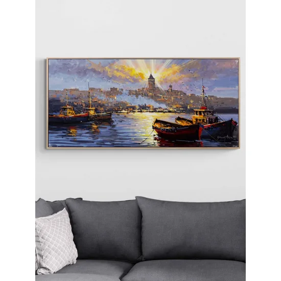 İstanbul Boğazı’nda Zaman Yağlı Boya Tablosu