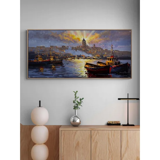 İstanbul Boğazı’nda Zaman Yağlı Boya Tablosu