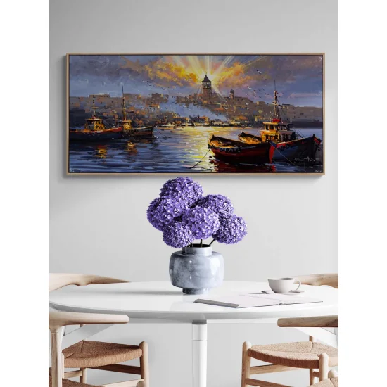 İstanbul Boğazı’nda Zaman Yağlı Boya Tablosu