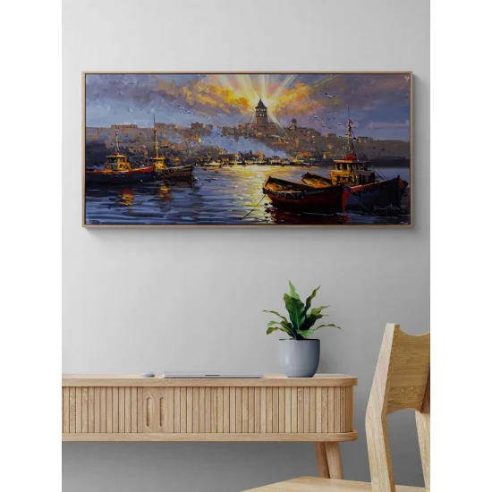 İstanbul Boğazı’nda Zaman Yağlı Boya Tablosu