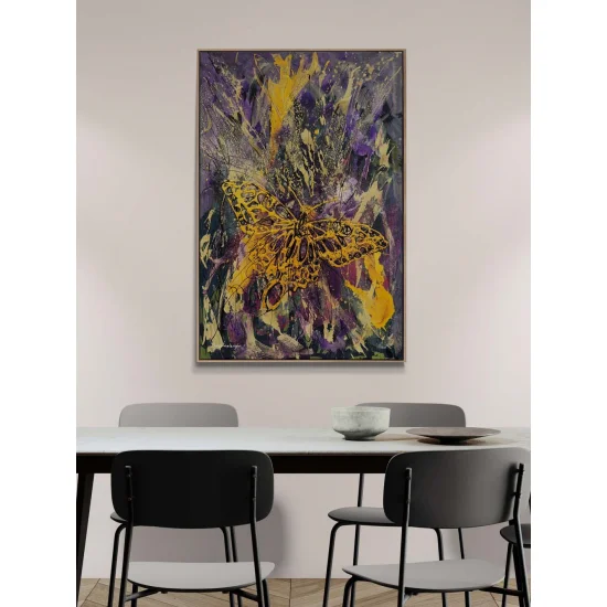 Hayalden Gerçeğe Kelebek Yağlı Boya Tablosu