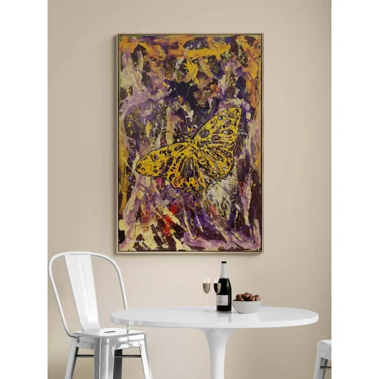 Kelebeğin Sonsuzluk Hali Yağlı Boya Tablosu