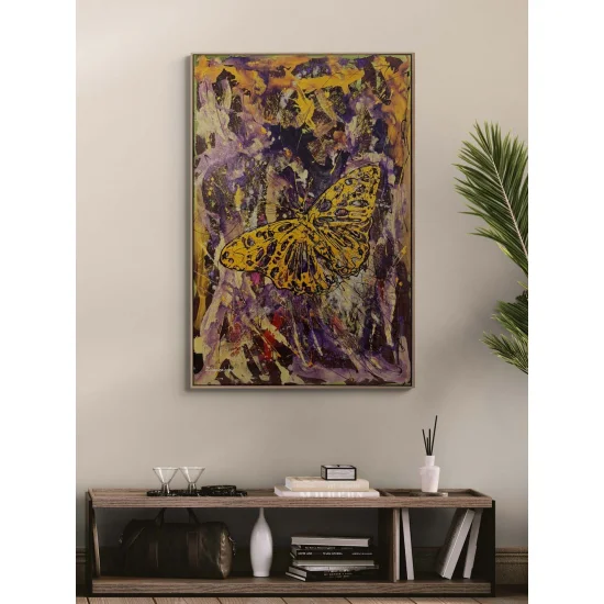 Kelebeğin Sonsuzluk Hali Yağlı Boya Tablosu