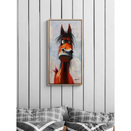 Meraklı At Yağlı Boya Tablosu