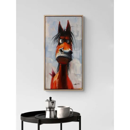 Meraklı At Yağlı Boya Tablosu