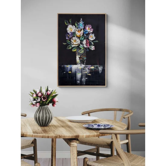 Vazoda Renk Cümbüşü Yağlı Boya Tablosu