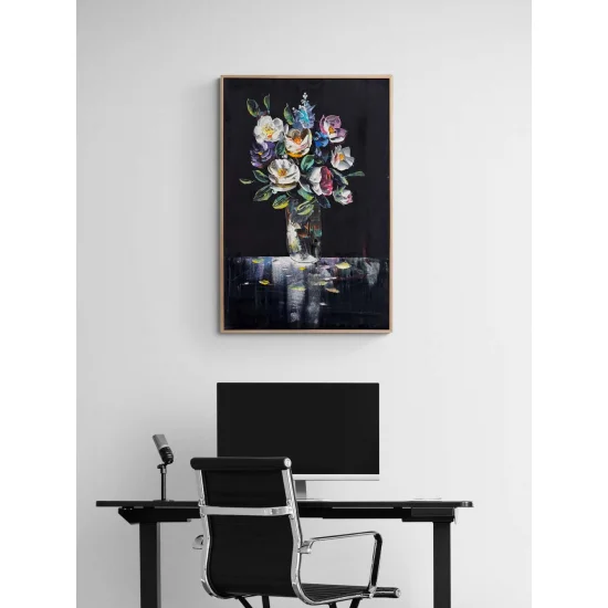 Vazoda Renk Cümbüşü Yağlı Boya Tablosu