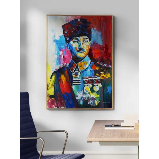 Bir Liderin Portresi Yağlı Boya Tablosu