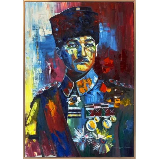 Bir Liderin Portresi Yağlı Boya Tablosu