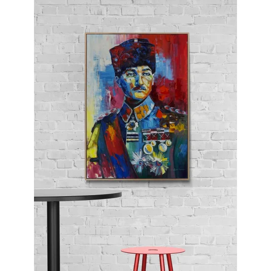 Bir Liderin Portresi Yağlı Boya Tablosu