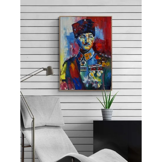 Bir Liderin Portresi Yağlı Boya Tablosu