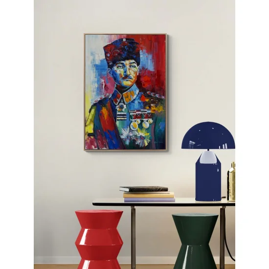 Bir Liderin Portresi Yağlı Boya Tablosu