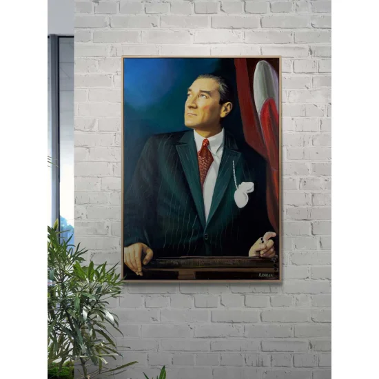 Atatürkün İzinde Yağlı Boya Tablosu