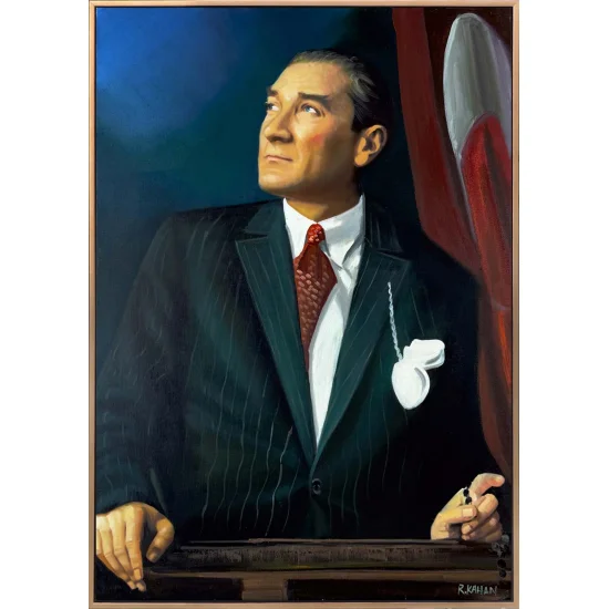 Atatürkün İzinde Yağlı Boya Tablosu