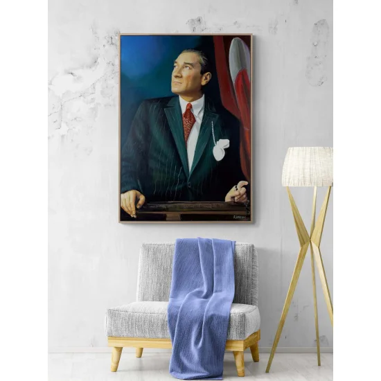 Atatürkün İzinde Yağlı Boya Tablosu