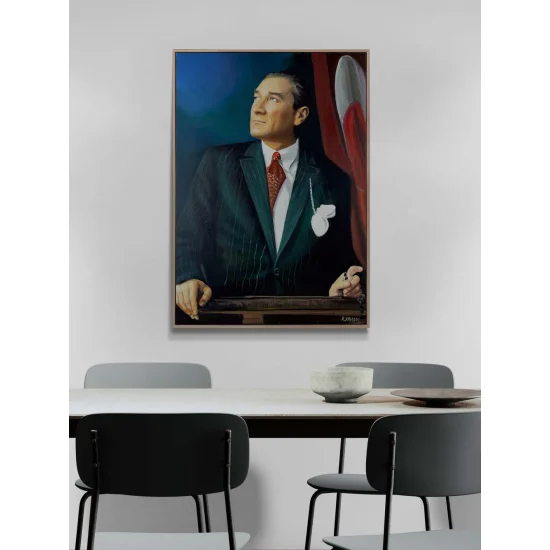 Atatürkün İzinde Yağlı Boya Tablosu