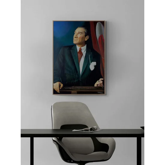 Atatürkün İzinde Yağlı Boya Tablosu