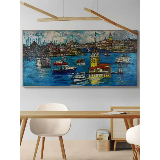 İstanbul’un Kalbi Yağlı Boya Tablosu