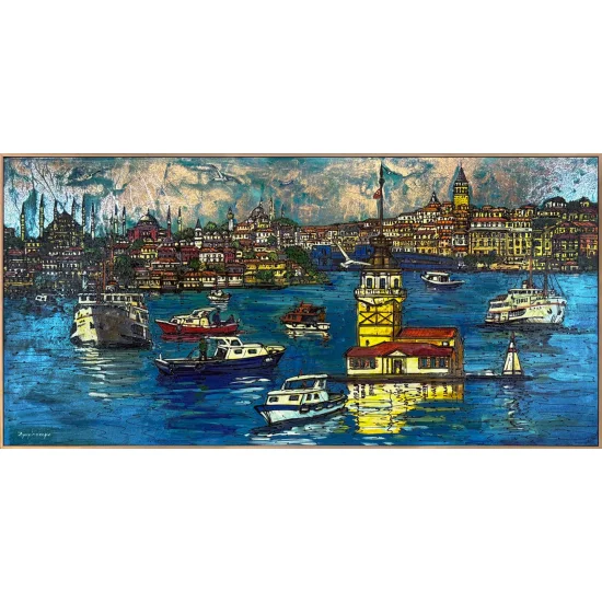 İstanbul’un Kalbi Yağlı Boya Tablosu