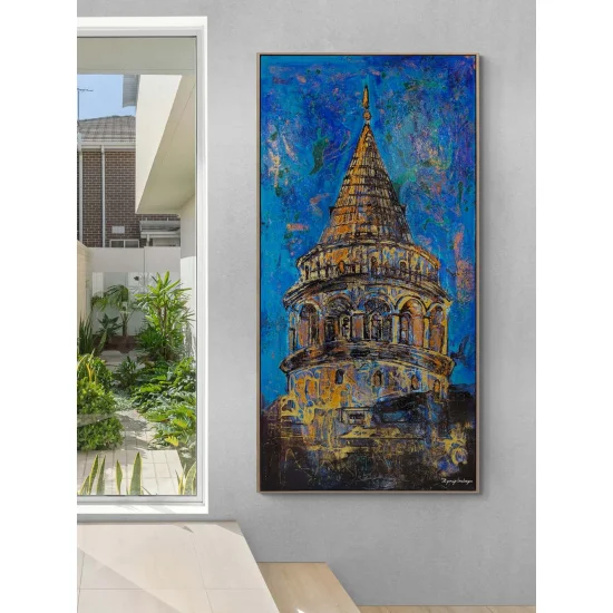 Galata’da Sabah Yağlı Boya Tablosu