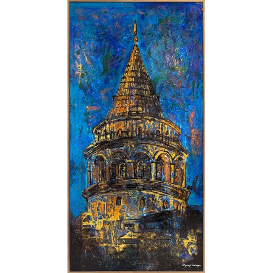 Galata’da Sabah Yağlı Boya Tablosu