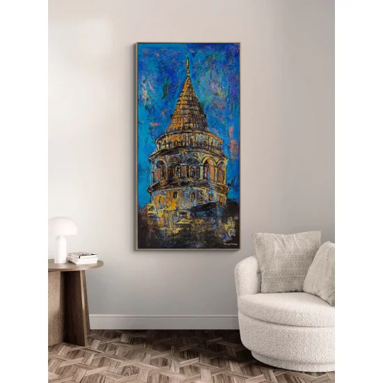 Galata’da Sabah Yağlı Boya Tablosu