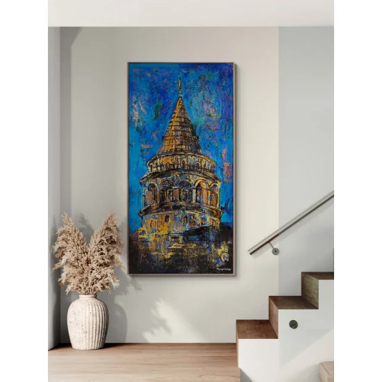 Galata’da Sabah Yağlı Boya Tablosu