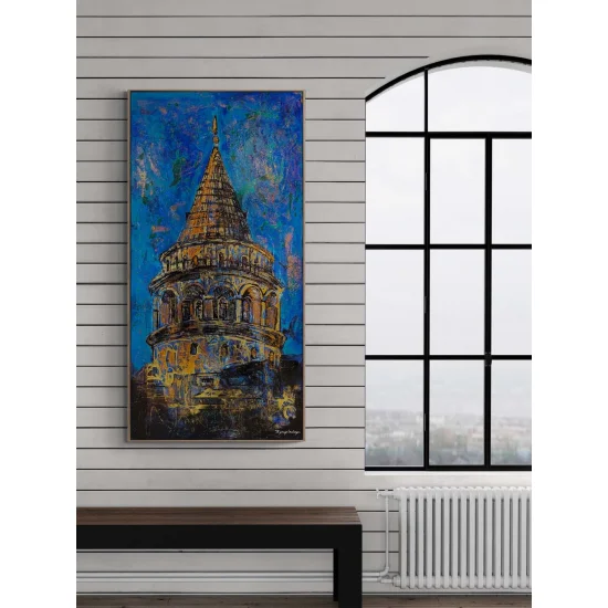 Galata’da Sabah Yağlı Boya Tablosu