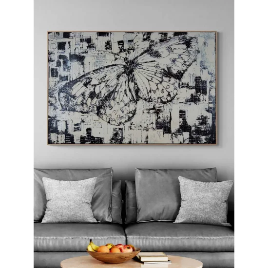 Beyaz Kelebeğin Rüyası Yağlı Boya Tablosu