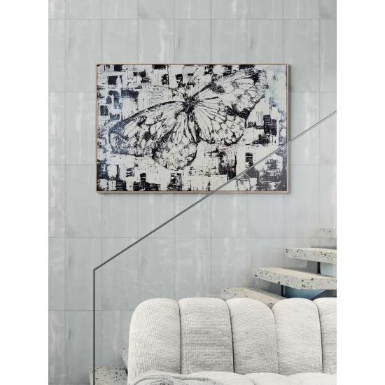 Beyaz Kelebeğin Rüyası Yağlı Boya Tablosu