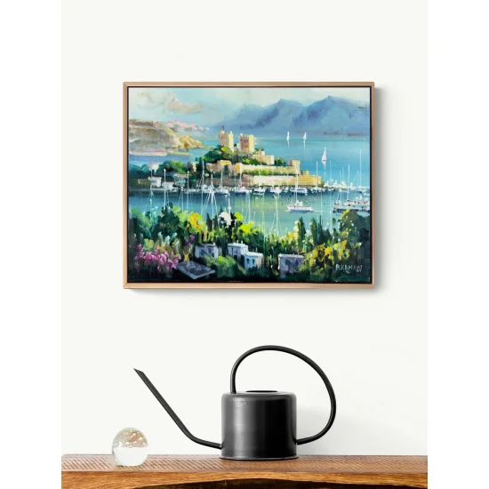 Blue of Bodrum Castle Oil Painting
