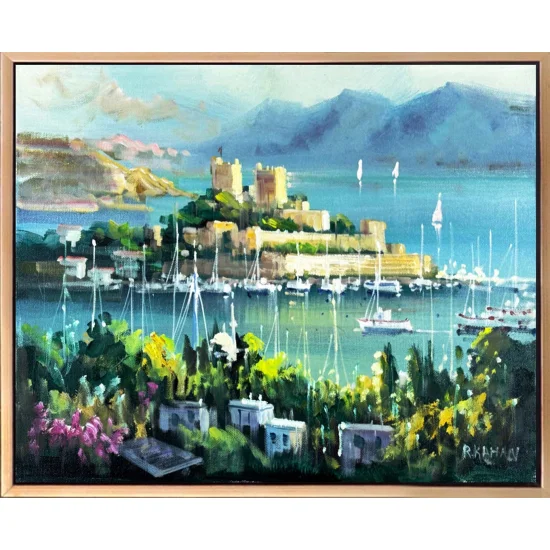 Blue of Bodrum Castle Oil Painting