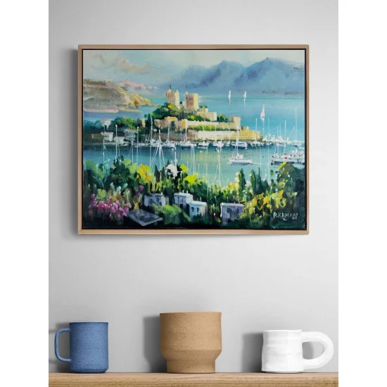 Blue of Bodrum Castle Oil Painting