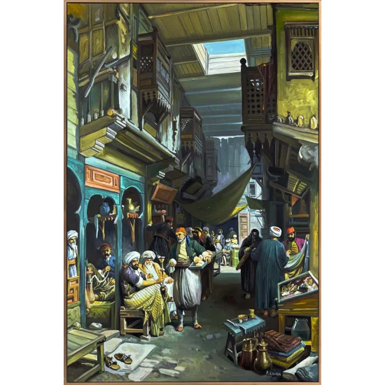 In the Old Istanbul Bazaar Oil Painting